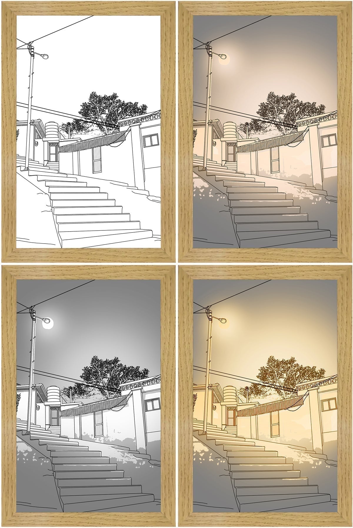 🖼 Cuadro con Iluminación Led coloreable